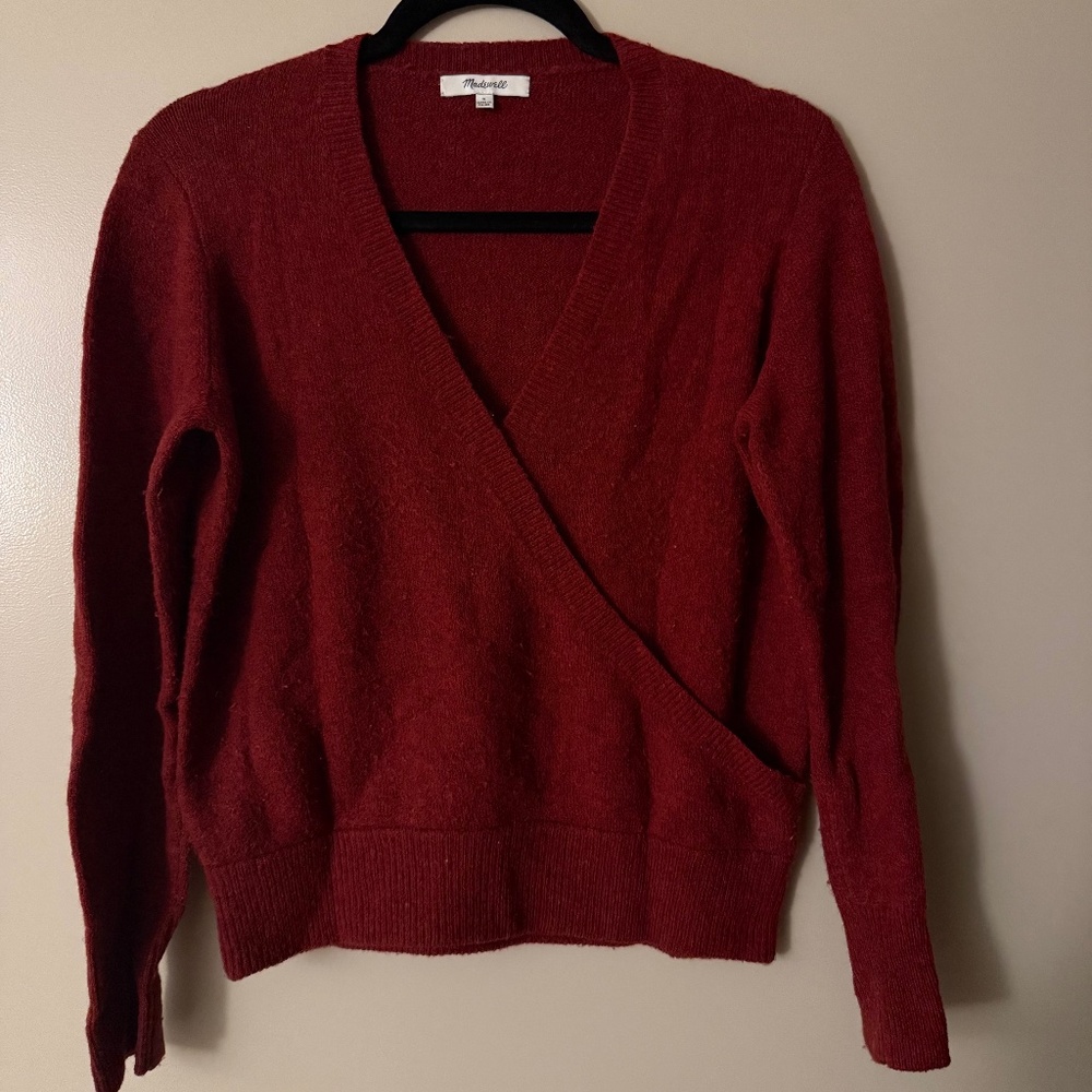 Madewell Wrap-Front Pullover Sweater